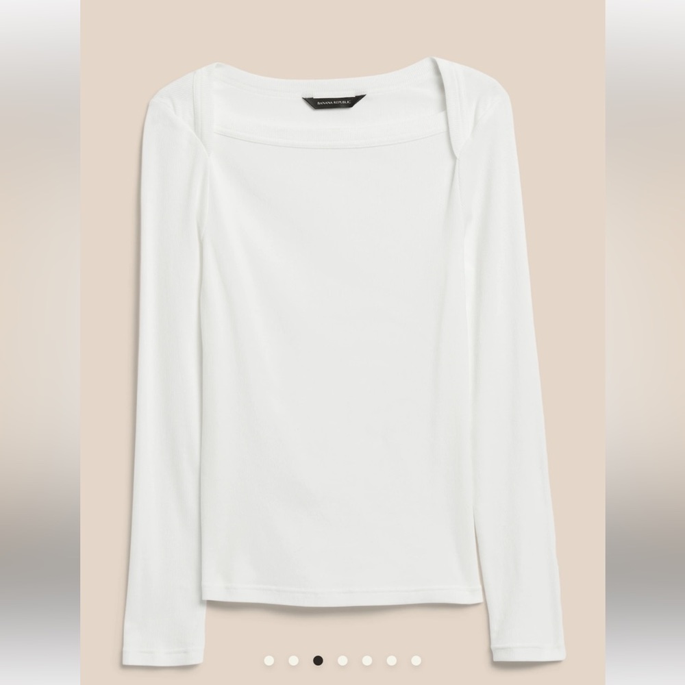 Banana Republic RIBBED BOAT-NECK T-SHIRT